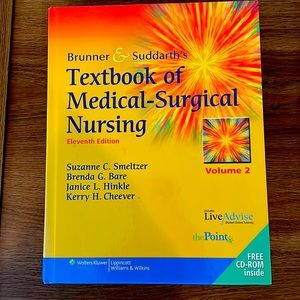 Brunner & Suddarth’s Textbook of Medical surgical Nursing 11th edition Textbook